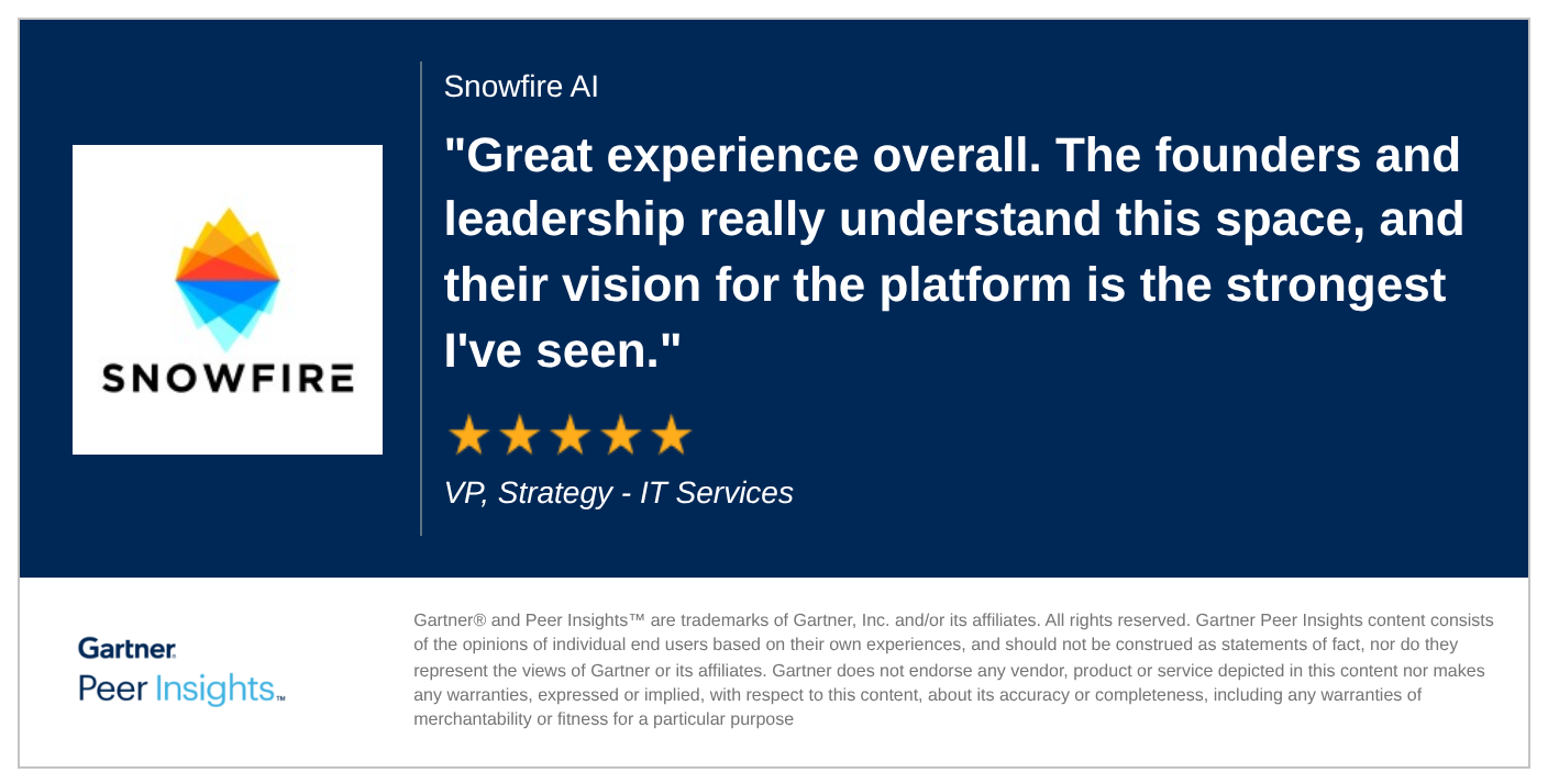 Customer review on Gartner Peer Insights