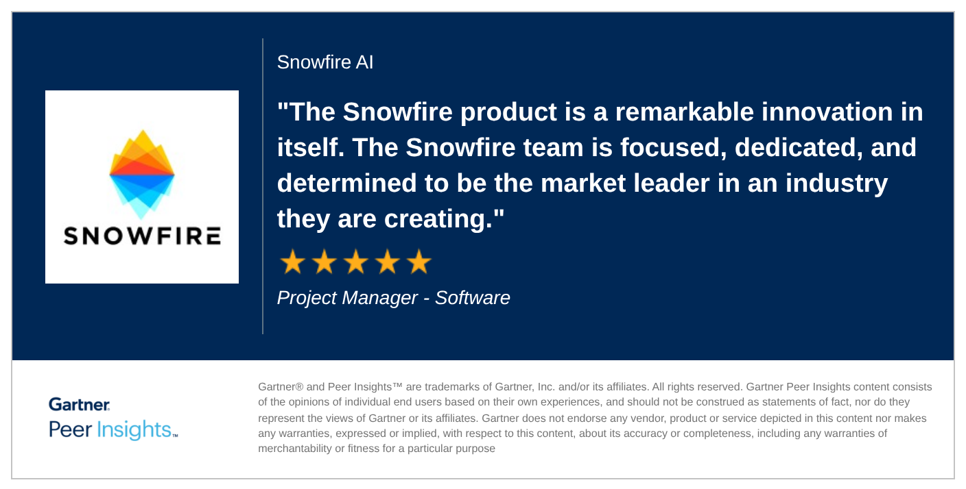 Customer review on Gartner Peer Insights